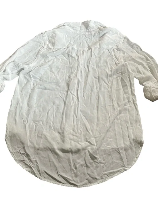 Velvet Heart Classic White Button-Up Linen Shirt Size M - Picture 3 of 8